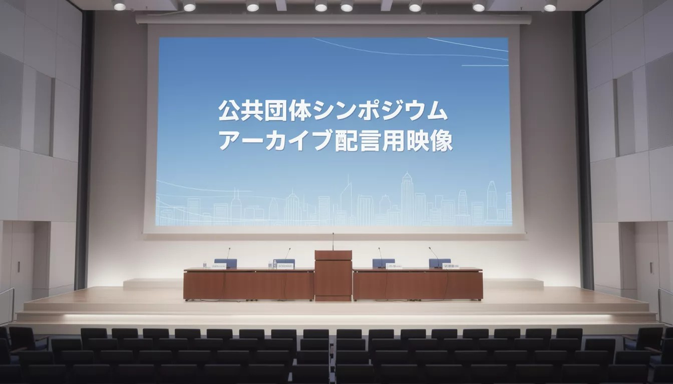 公共団体シンポジウム　アーカイブ配信用映像制作